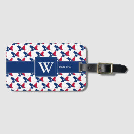TEXAS FLAGGA USA | Christian John 3:16 | Monogram Bagagebricka
