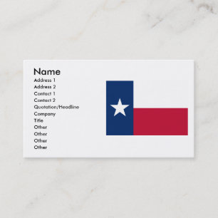 Texas flagga visitkort