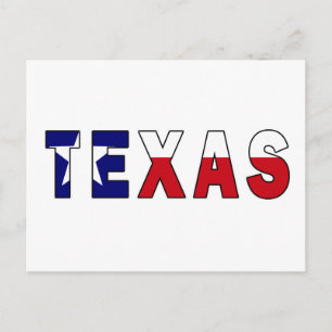 Texas Flagga Vykort