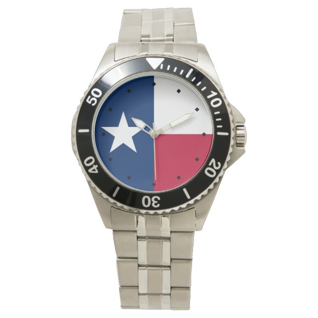 Texas Flagga Watch Armbandsur (Framsida)