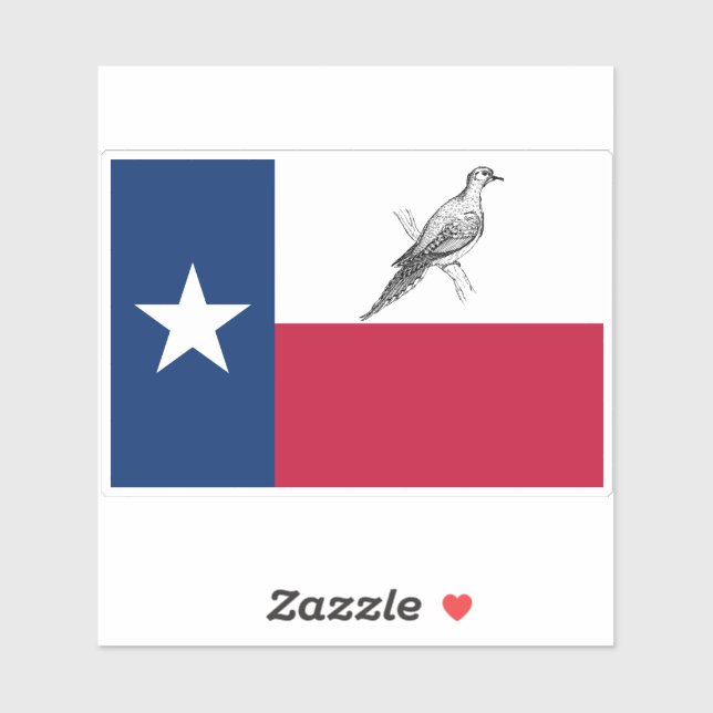 Texas Flagga with Dove Klistermärken (Ark)