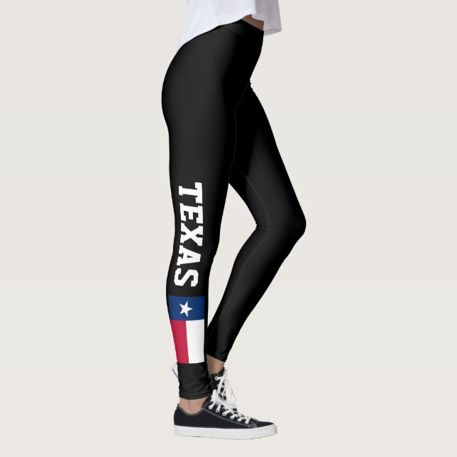 Texas flaggadamasker för sportkonditionyoga leggings (Höger)