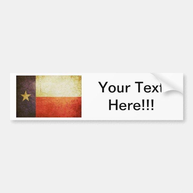 Texas flaggaGrunge verkställer Bildekal (Framsidan)