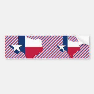 Texas flaggakarta bildekal