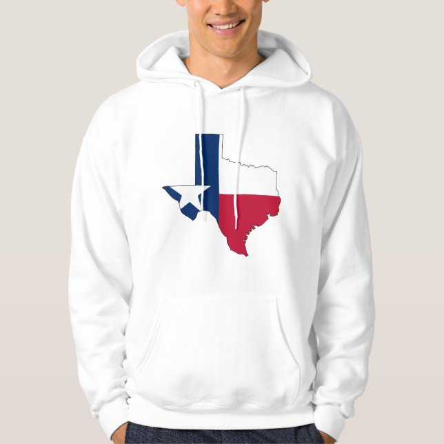 Texas flaggakarta hoodie (Framsida)