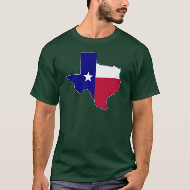 Texas flaggakarta t-shirt (Framsida)