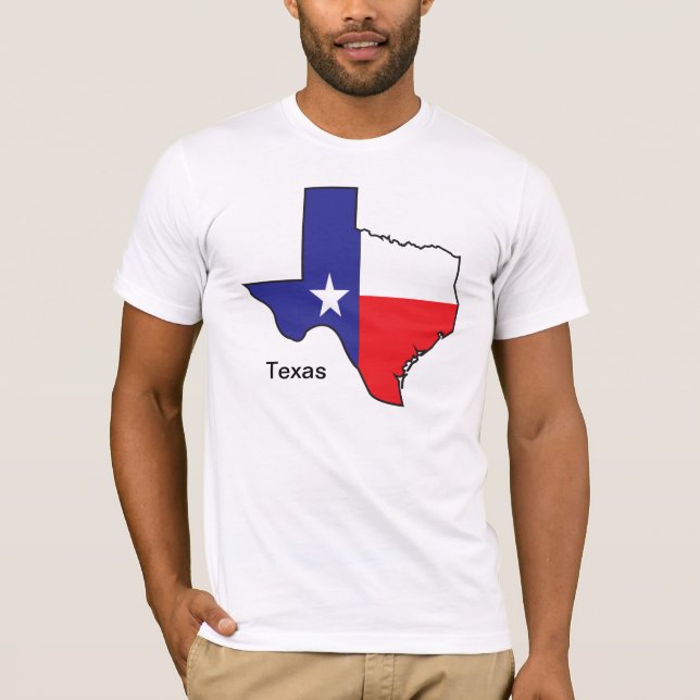Texas flaggakarta t-shirt (Framsida)
