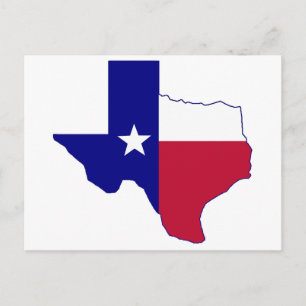 Texas flaggakarta vykort