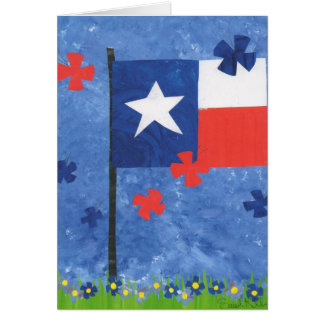 Texas flaggakort hälsningskort