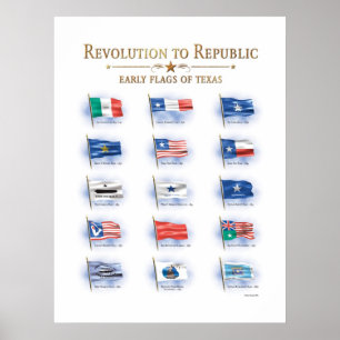 Texas flaggor poster