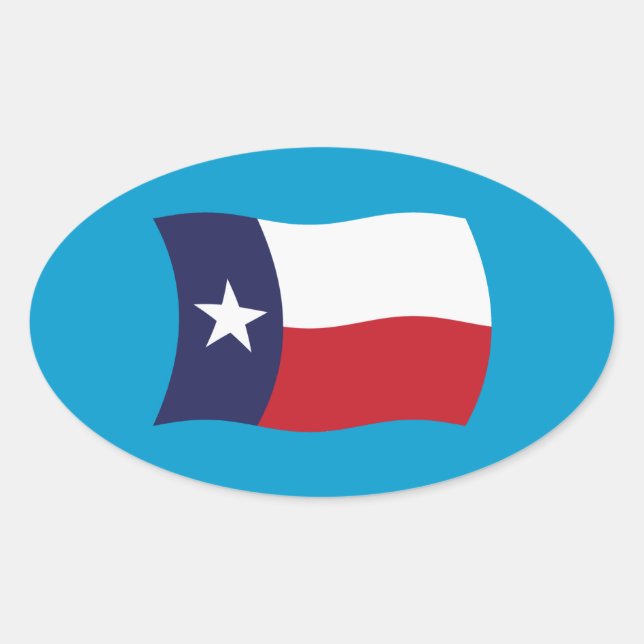 Texas Flikdekal Ovalt Klistermärke (Framsida)