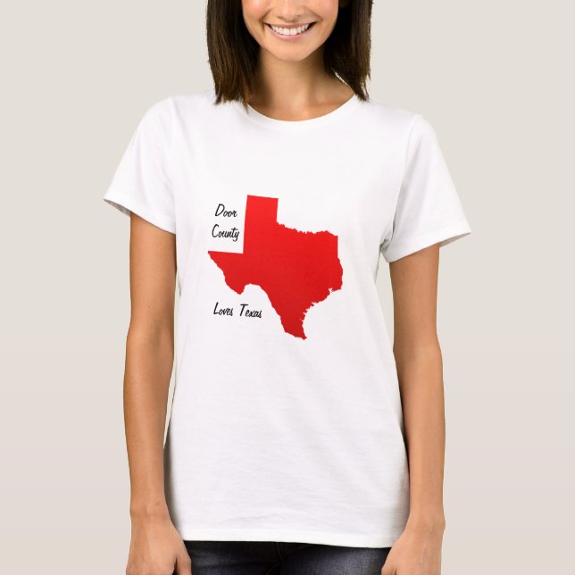 Texas flodlättnad från Door County T Shirt (Framsida)