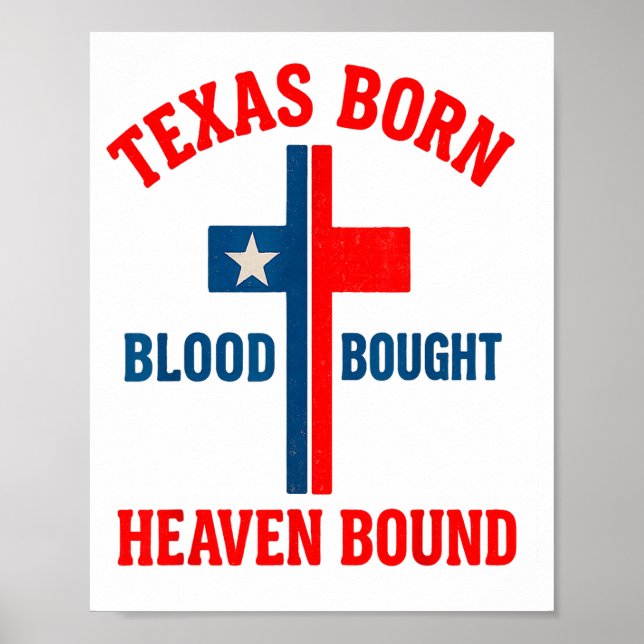 Texas född, blod köpt, himmelrikets kors  poster (Framsidan)