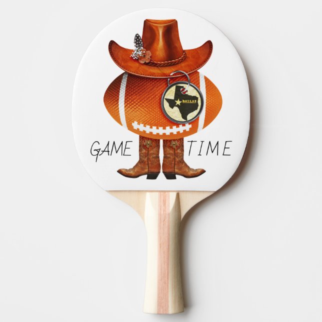 Texas Football Fläkt Ping Pong Paddle Pingisracket (Framsidan)