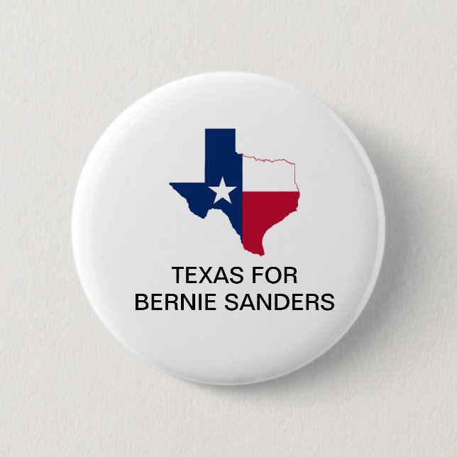 TEXAS för Bernie Sanders 2020 Button Knapp (Framsida)