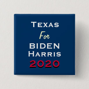 Texas For BIDEN HARRIS 2020 Kampanj Button Knapp