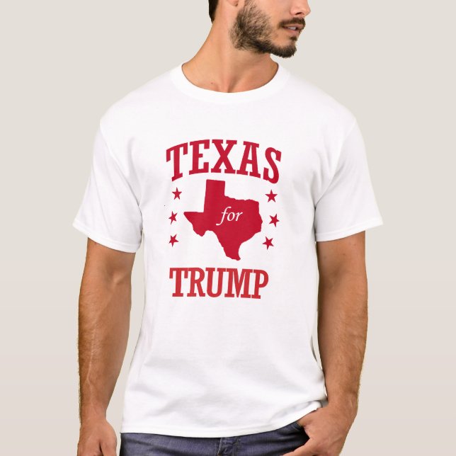 TEXAS FÖR DONALD TRUMP T-SHIRT (Framsida)