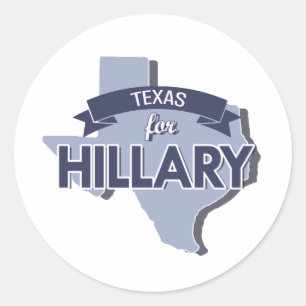 TEXAS FÖR HILLARY - .PNG RUNT KLISTERMÄRKE