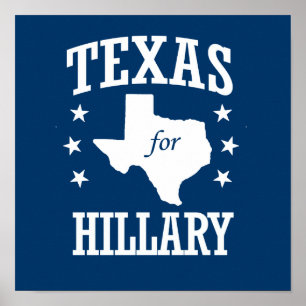 TEXAS FÖR HILLARY POSTER