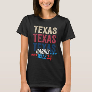 Texas For Kamala Harris Tim Wheimer 2024 Retro T Shirt