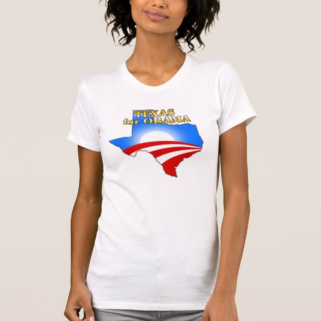 Texas för Obama T Shirt (Framsida)
