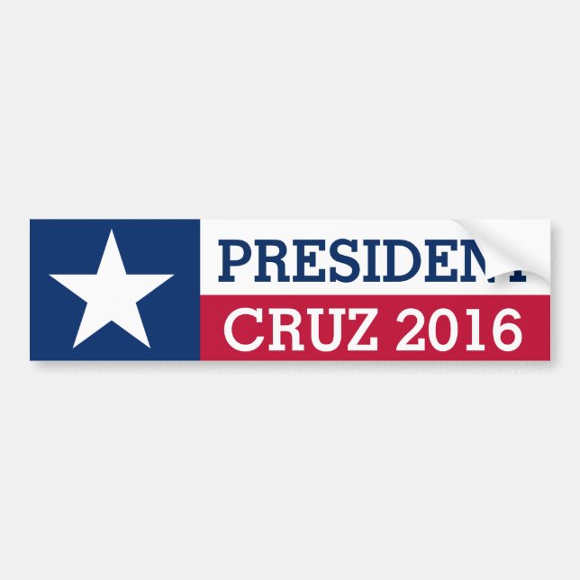 Texas för presidentTed Cruz val flagga 2016 Bildekal (Framsidan)