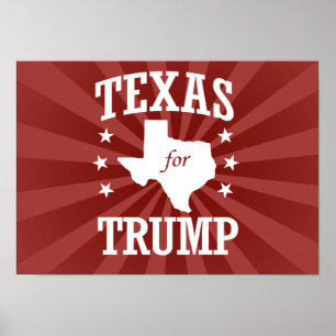 TEXAS FÖR TRUMP POSTER