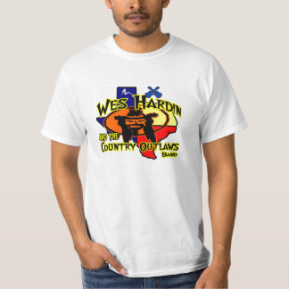 Texas för Wes Hardin landfredlös logotyp T Tee