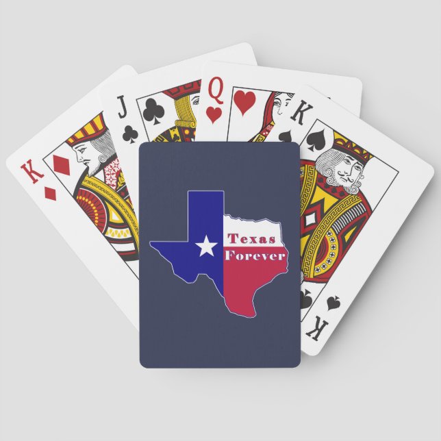 Texas Forever Flagga Karta Casinokort (Baksidan)