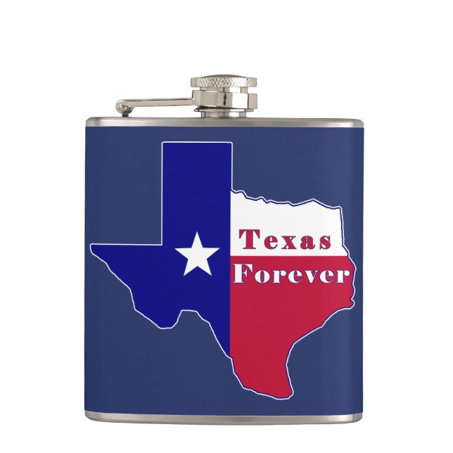 Texas Forever Flagga Karta Fickplunta (Framsidan)