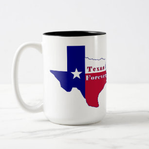 Texas Forever Flagga Karta Två-Tonad Mugg