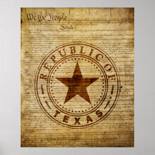 Texas förseglar av 1836 poster