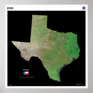 Texas från rymden poster