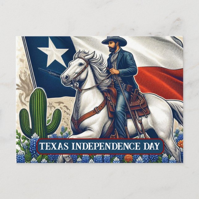 Texas Freedom: Texas Independence day Vykort (Framsida)