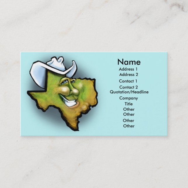 Texas Friendly Card Visitkort (Framsida)