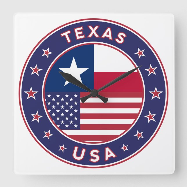 Texas Fyrkantig Klocka (Framsida)