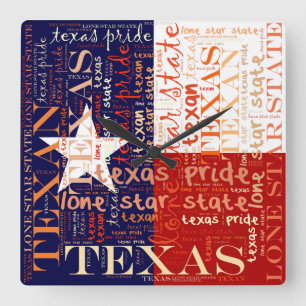 Texas Fyrkantig Klocka