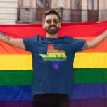 Texas Gay pride Tee Shirt<br><div class="desc">Texas fyllda med en vacker regnbåge. Underbar gay pride-gåva till en Austinite eller LGBT Texan. En gay Texas-garanti.</div>