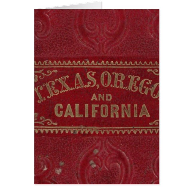 Texas geografiska läge hälsningskort (Framsidan)