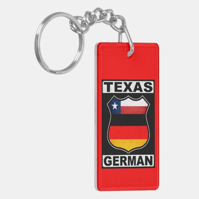 Texas German American Keychain (Vänstra Framsidan)