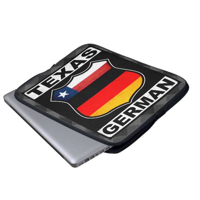 Texas German American Laptop Cover Fodral (Framre botten)