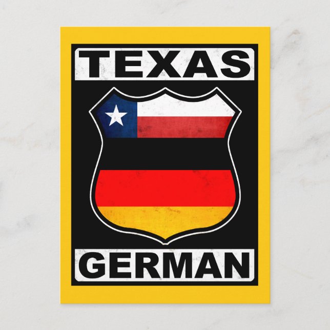 Texas German American Vykort (Framsida)
