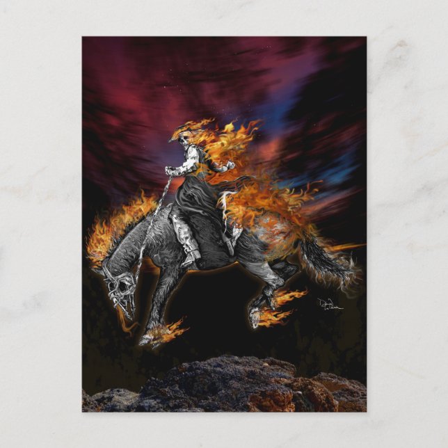 Texas Ghost Rider Vykort (Framsida)