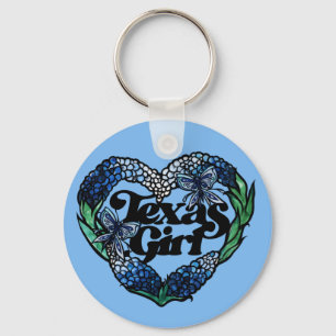 Texas Girl Texas Bluebonnets wildblomstexan Nyckelring