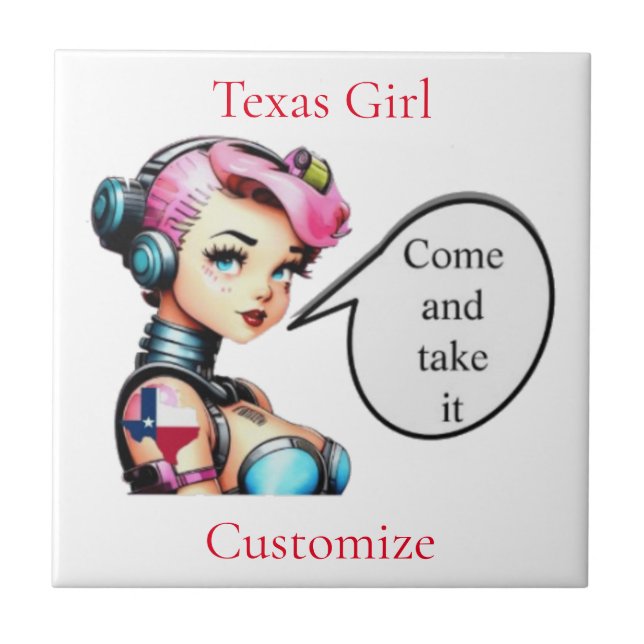 Texas Girl Thunder_Cove Kakelplatta (Framsidan)