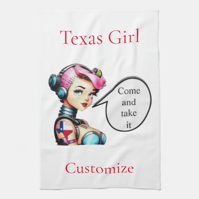 Texas Girl Thunder_Cove Kökshandduk (Vertikal)