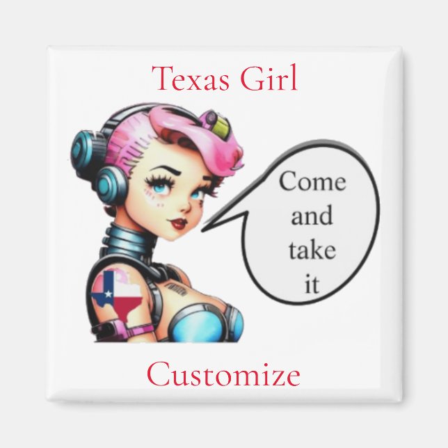 Texas Girl Thunder_Cove Magnet (Framsidan)