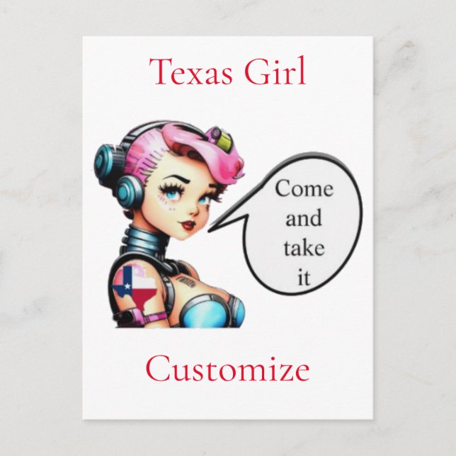 Texas Girl Thunder_Cove  Vykort (Framsida)
