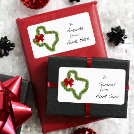 Texas God Bow Gift Märkre Sticker Adressetikett