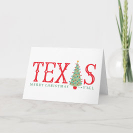 Texas God jul Träd Greeting Card Helgkort